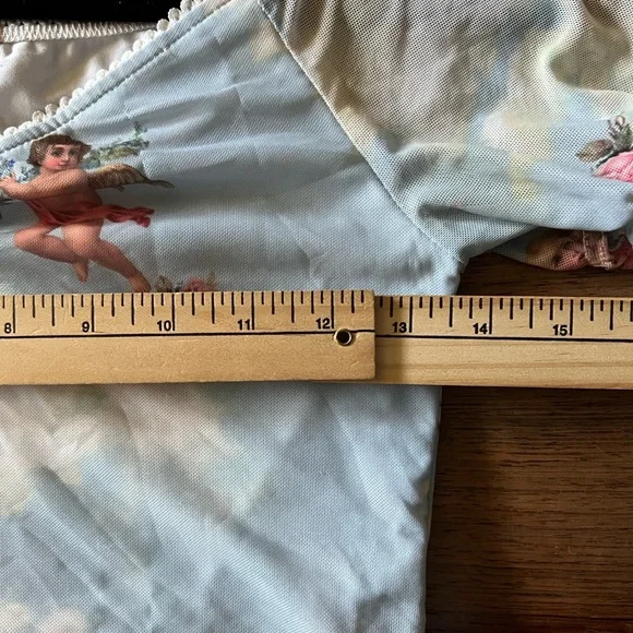 Sugar Thrillz Heavenly Angel Blue Crop Top - Picture 10 of 10